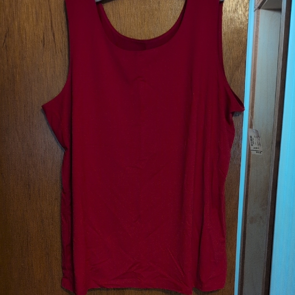 CJ Banks Bold Red Tank Top